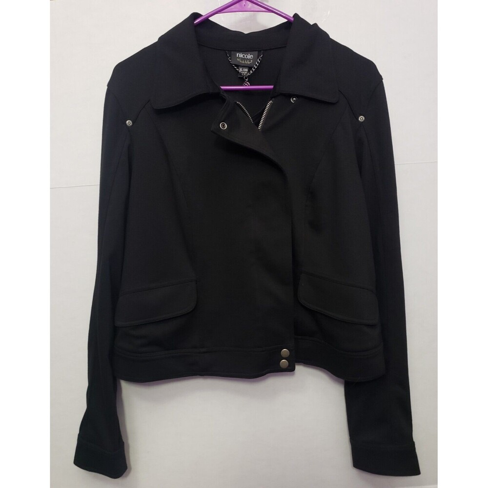 Nicole by Nicole Miller Women's Black Jacket- XL